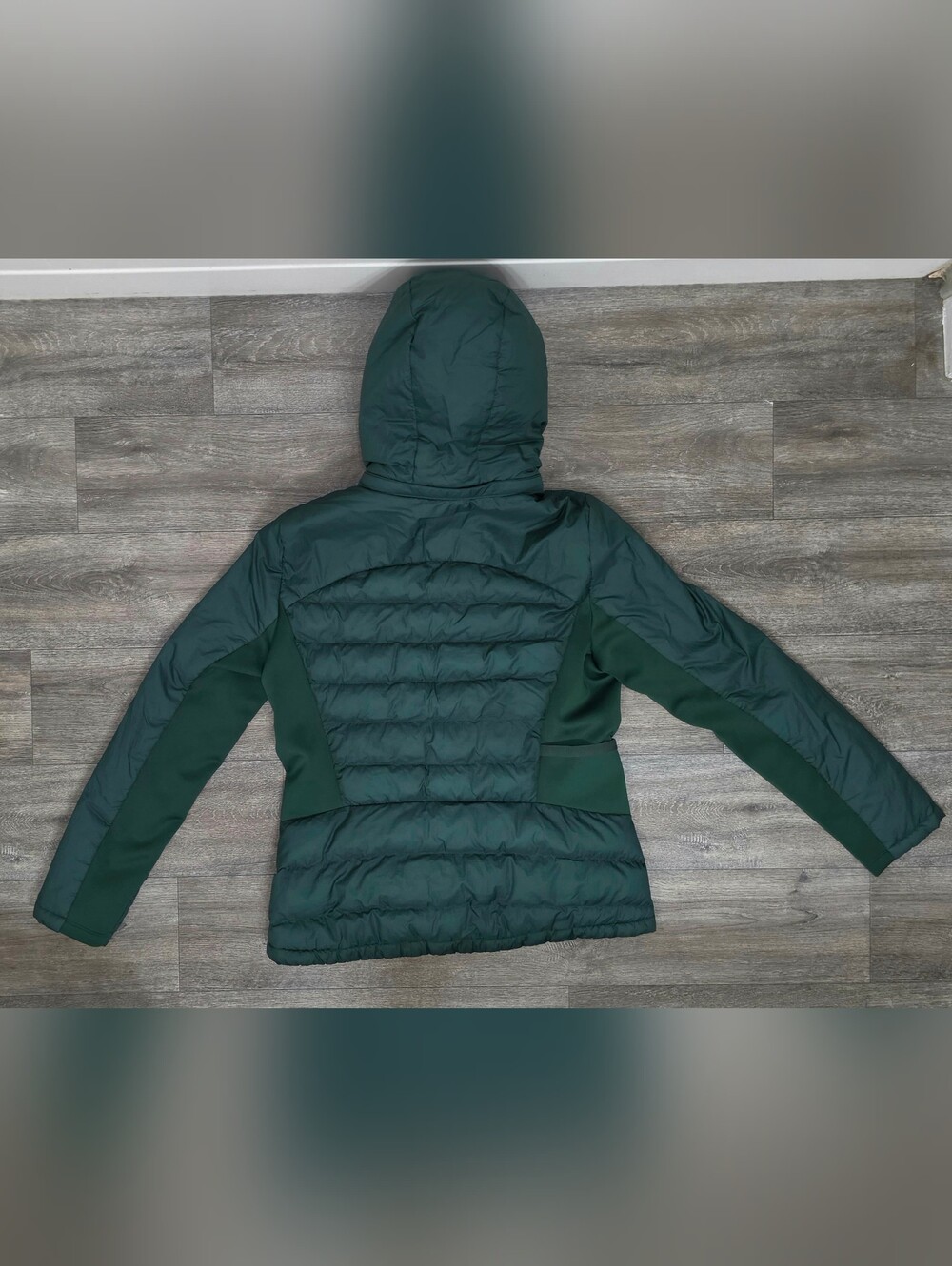 Calvin Klein Performance Mixed Media Hooded Puffer Jacket-Size Large - Picture 5 of 6